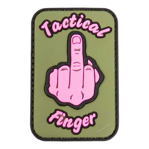 3D PVC Patch Tactical finger, pink - Bild 1