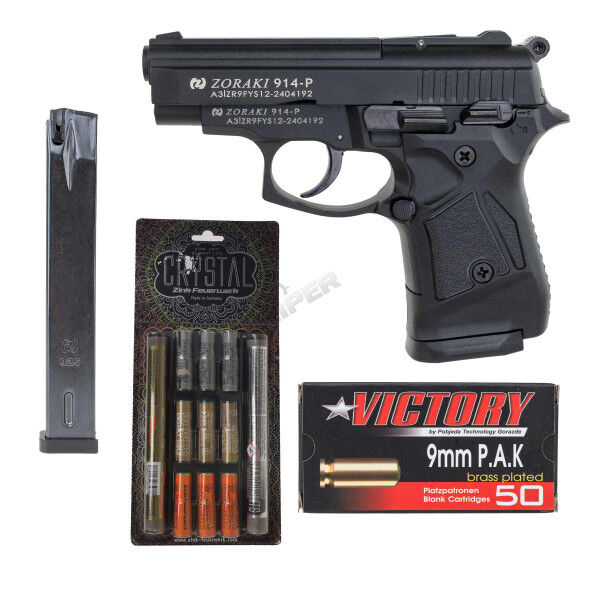 Silvester Bundle #1 Zoraki 914 9mm P.A.K. Schreckschusspistole, Black - Bild 1