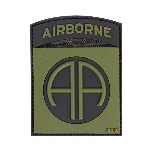 3D PVC Patch Airborne 82nd, green - Bild 1