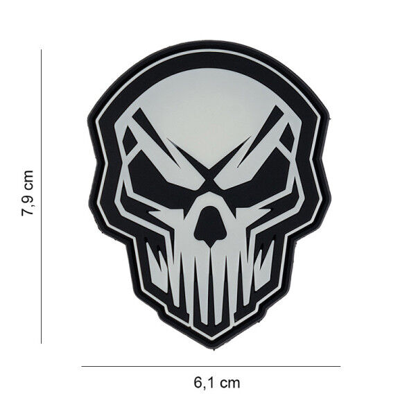 Patch 3D PVC Angry Glow Skull - Bild 1