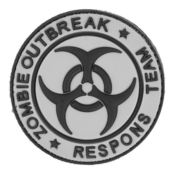 Patch 3D PVC Zombie outbreak respons team, grey - Bild 1