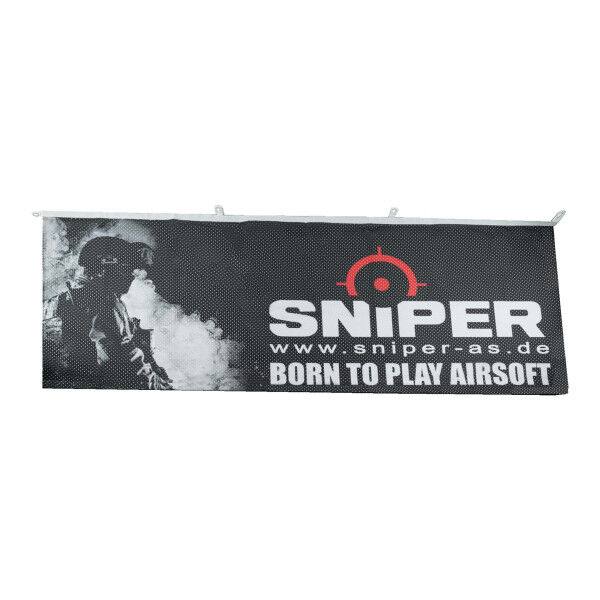 SNIPER-AS &quot;Born To Play Airsoft&quot; Flagge #3, 80x200 cm - Bild 1