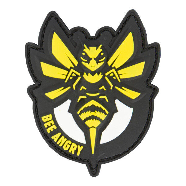 Patch 3D PVC Bee Angry, yellow - Bild 1