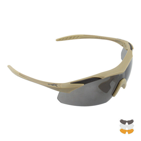 WileyX WX Vapor 2.5 Tan Frame Goggles, Grey/Clear/Light Rust Lens - Bild 1