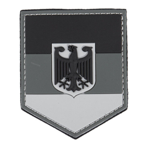 3D PVC Patch German shield, grey - Bild 1