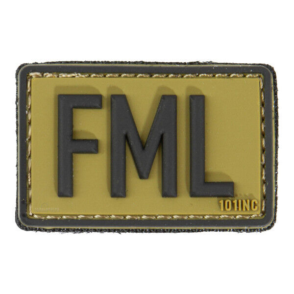 Patch 3D PVC FML (Fuck My Life), green - Bild 1
