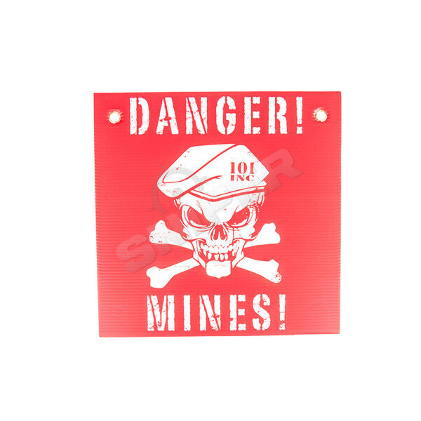 Danger Mines PVC Schild, rot / weis - Bild 1