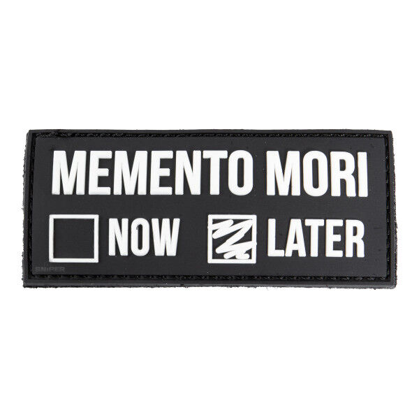 3D PVC Patch Memento Mori later, black - Bild 1