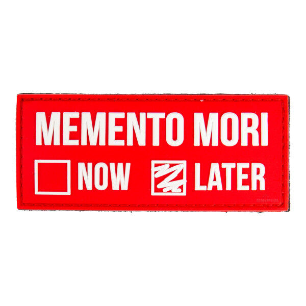 3D PVC Patch Memento Mori later, red - Bild 1