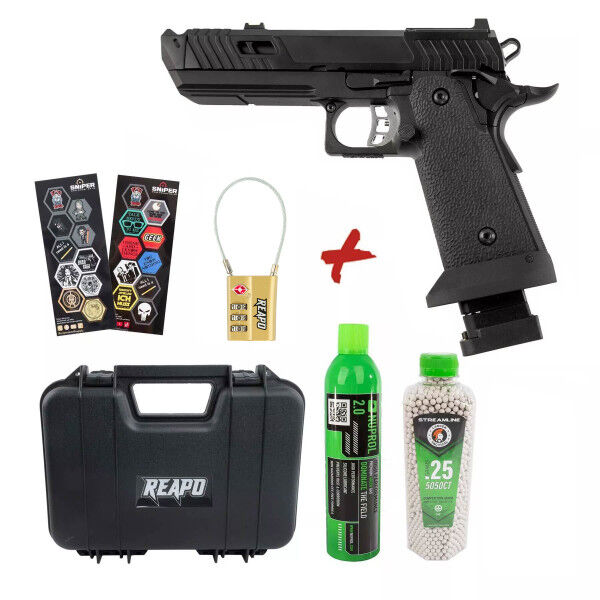 Bundle Deal #1 - Reapo Dark Viper Hi-Capa Softair Pistole, Co2 und Gas - Bild 1
