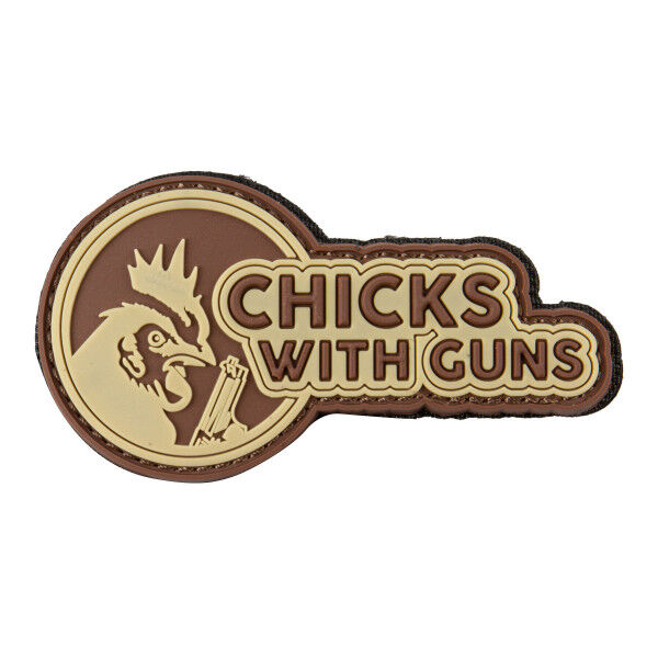 3D PVC Patch Chicks with Guns, coyote - Bild 1