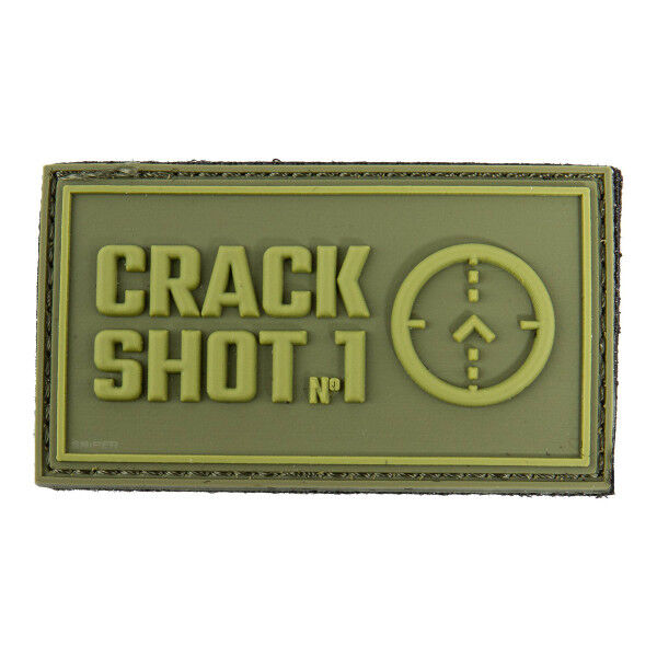 3D PVC Patch Crack shot, green - Bild 1