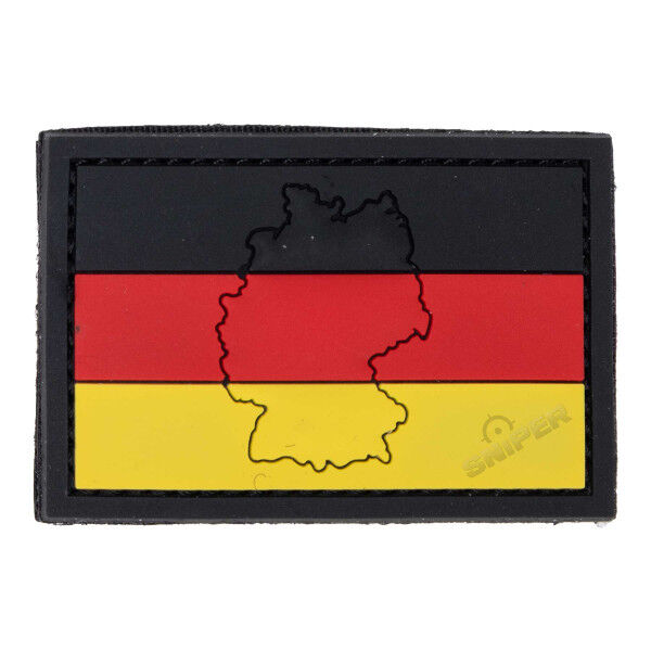 3D PVC Patch Deutschland Flagge mit Umriss - Bild 1