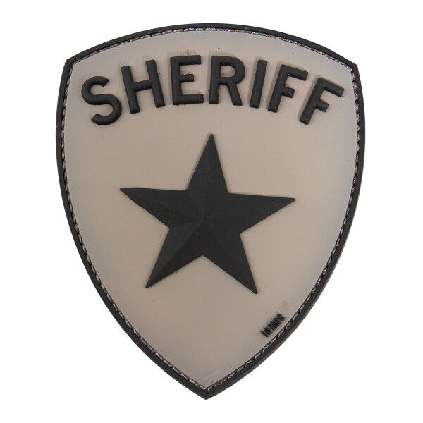 3D PVC Patch Sheriff, grey - Bild 1