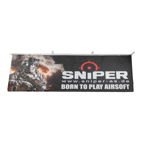 SNIPER-AS &quot;Born To Play Airsoft&quot; Flagge #4, 80x200 cm - Bild 1