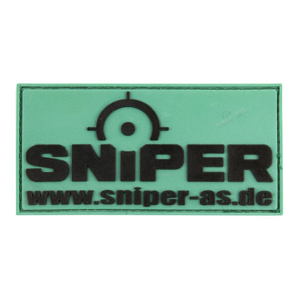 Sniper 3D Rubber Patch, Green, 9 x 4,5cm - Bild 1