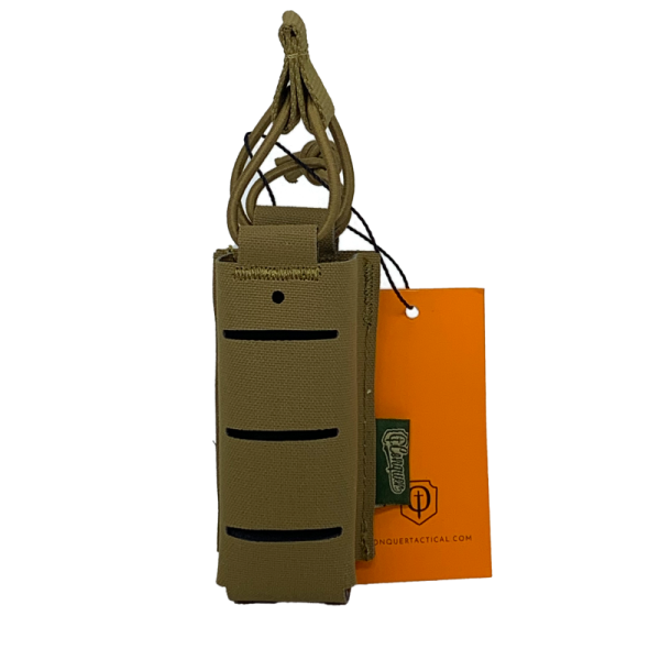 Conquer Laser-Cut Pistol Mag Pouch, Coyote - Bild 1