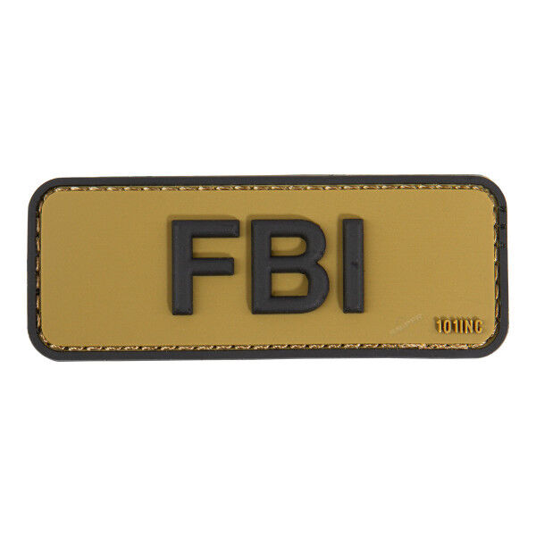 3D PVC Patch FBI, green - Bild 1