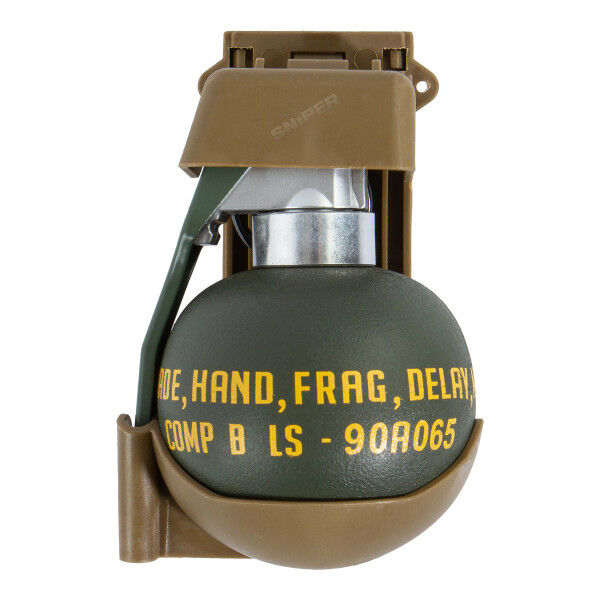 M67 Dummy Grenade mit Tan Molle Set Holder - Bild 1