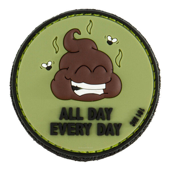 All Day Every Day PVC Patch, green/black - Bild 1
