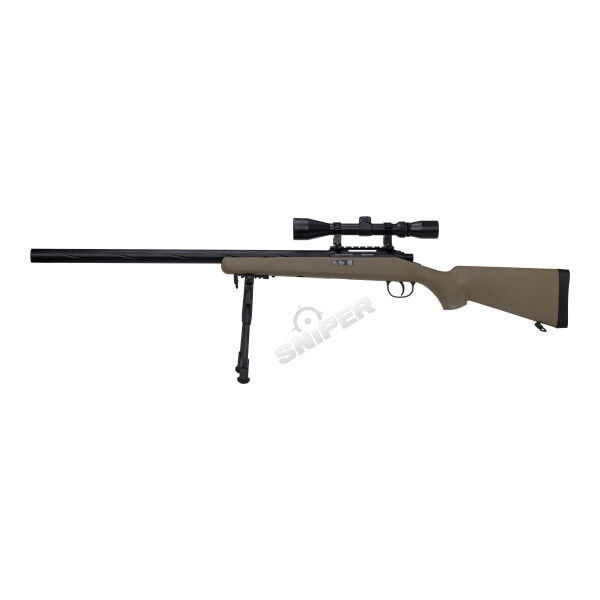 Specna Arms SA-S12 Scharfschützengewehr High-Power w/ Scope &amp; Bipod, Tan - Bild 1