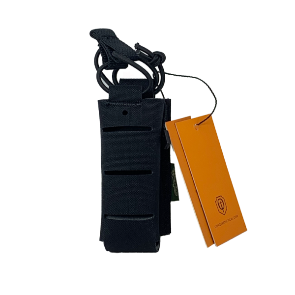 Conquer Laser-Cut Pistol Mag Pouch, Black - Bild 1