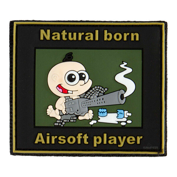 Natural Born Airsoft Player 3D PVC Patch - Bild 1