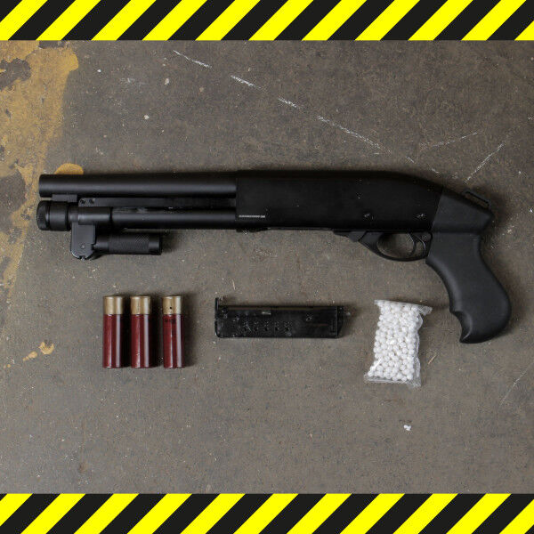 B-Ware M870 Tri-Shot Pump Action Shotgun, Short, Black - Bild 1