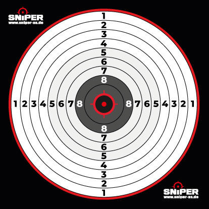 Zielscheiben 17x17cm, Sniper Target, 100 Stück - Bild 1