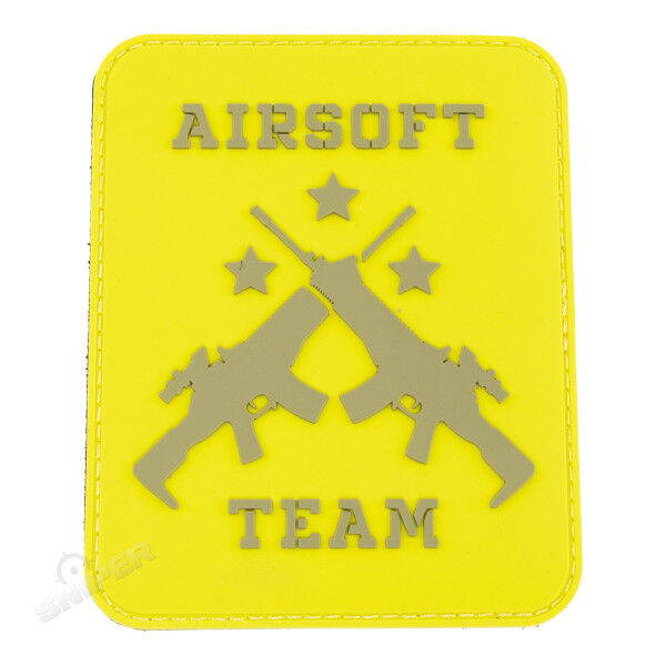 3D PVC Patch Airsoft Team, Yellow - Bild 1