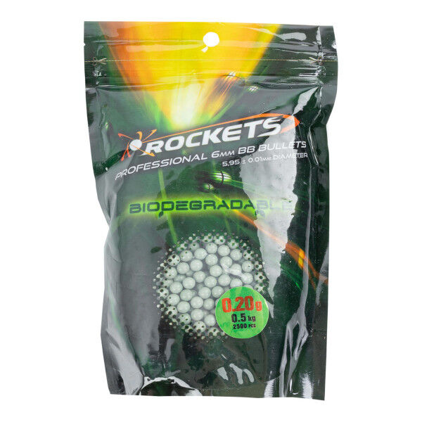 Rockets Professional 0,20g Bio BBs, 0,5kg Beutel, Dark Green - Bild 1