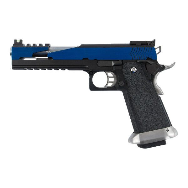 WE T-Rex Customs Hi-Capa 6 Titanium Barrel, GBB, Blue - Bild 1