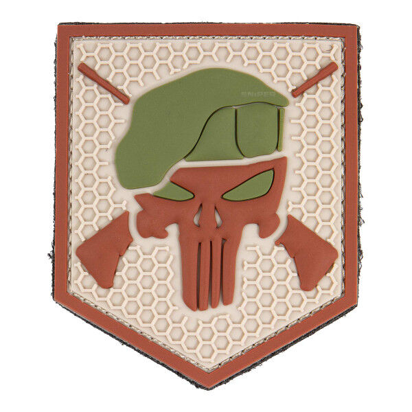 Commando Punisher Patch PVC, coyote - Bild 1