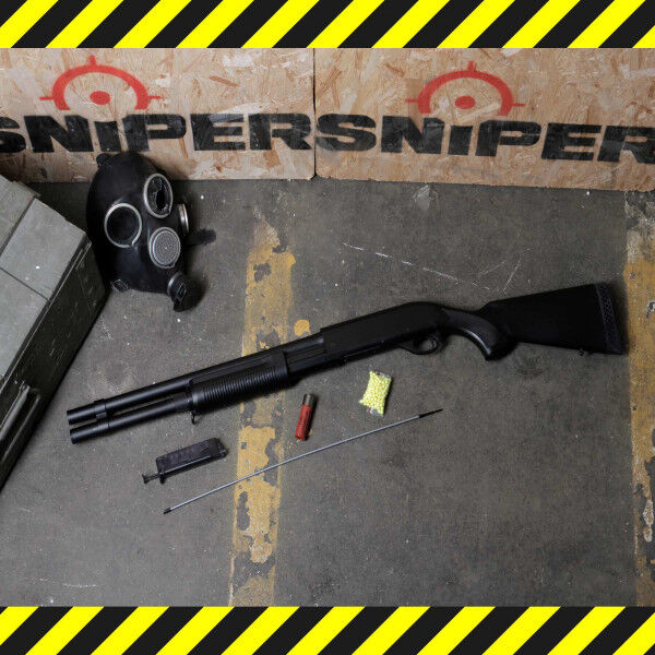 B-Ware M870 Sheriff Tri-Shot Spring Plastic Shotgun,Black - Bild 1