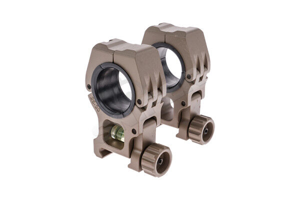 25mm/30mm QD Wasserwaage Scope Mount Rings, Tan - Bild 1