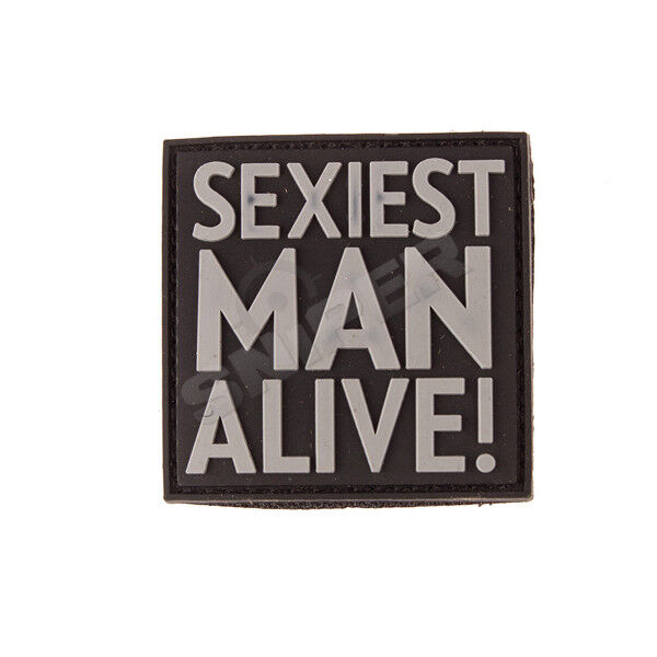 Sexiest Man Alive PVC Patch, grey (B50) - Bild 1