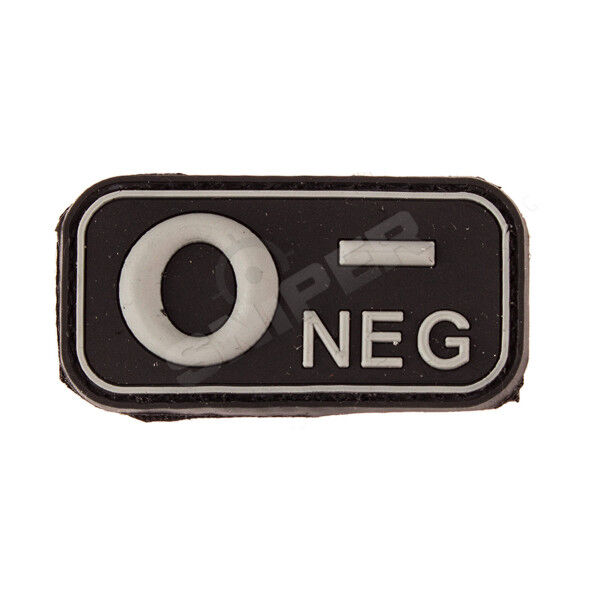 Blood Type 3D PVF Patch 0-, black (B173) - Bild 1