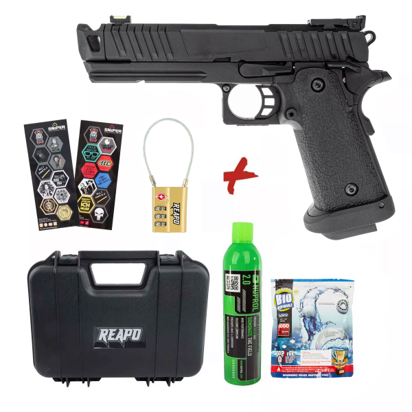 Bundle Deal #1 - Reapo Trokia MKI GBB Airsoft Pistole, Black - Bild 1