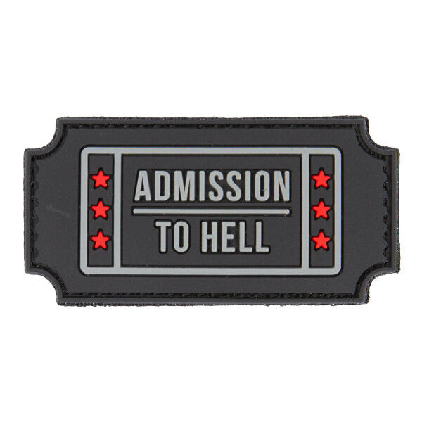 Patch 3D PVC Admission to Hell, black - Bild 1