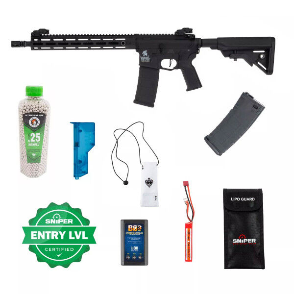 Einsteiger Set #1 - Lancer LT-32 M-Lock 13&quot; Gen 3 w/ Nebula ETU (S)AEG, Black - Bild 1