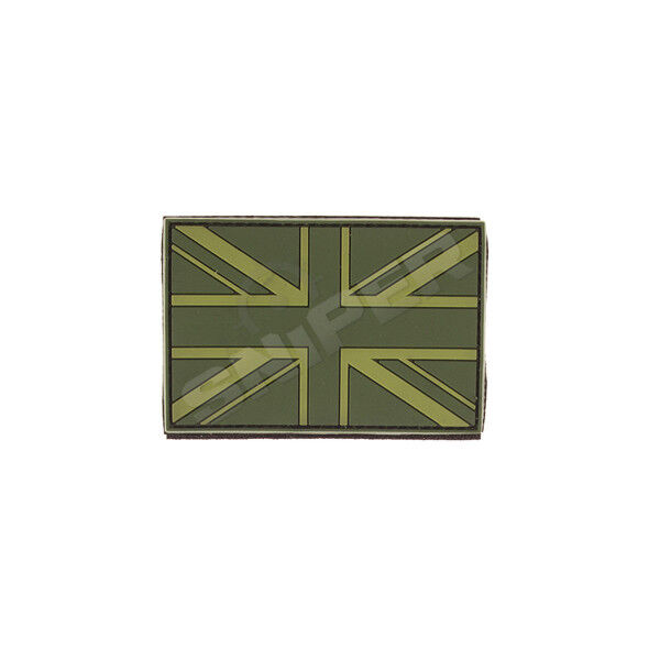 UK Flag PVC Patch, od green (B221) - Bild 1
