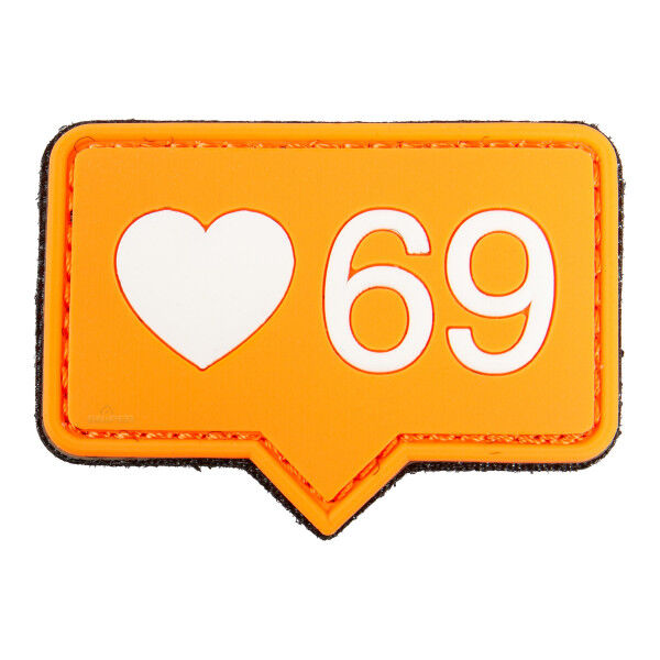 3D PVC Patch Love 69, orange - Bild 1
