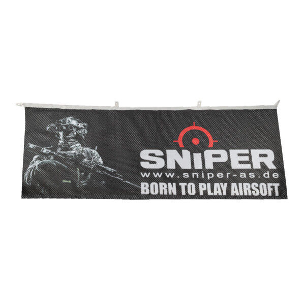 SNIPER-AS &quot;Born To Play Airsoft&quot; Flagge #1, 80x200 cm - Bild 1