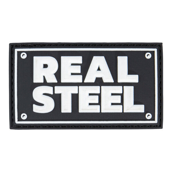 Patch 3D PVC Real steel, black - Bild 1