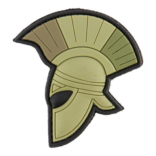 Patch PVC 3D Spartan helmet green - Bild 1