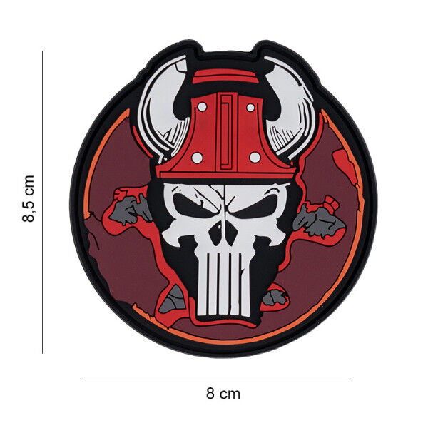 Patch 3D PVC Punish Skull Bull - Bild 1