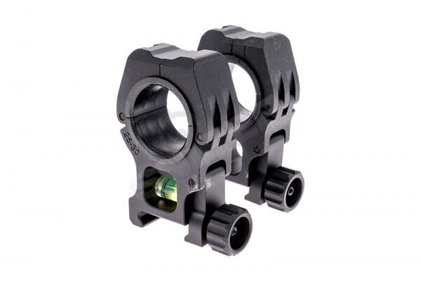 25mm/30mm QD Wasserwaage Scope Mount Rings, Black - Bild 1