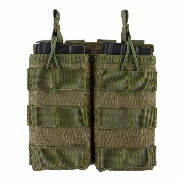 Double Open Top M4 Mag Pouch, OD Green - Bild 1