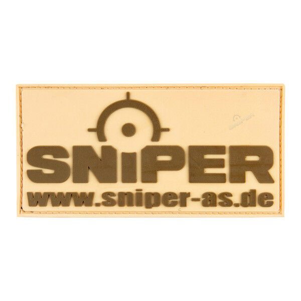 Sniper 3D Rubber Patch, Tan, 9 x 4,5cm - Bild 1