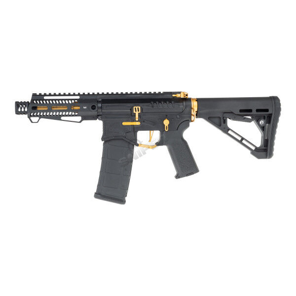 Zion Arms PW9 M4 M-Lok 6&quot; (S)AEG, Black/Gold - Bild 1